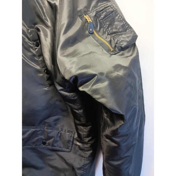 Army Navy Sateen Snow Parka 2XL Full Zip Fur Trim Hood Pockets Heavy Winter Snow - Picture 8 of 11